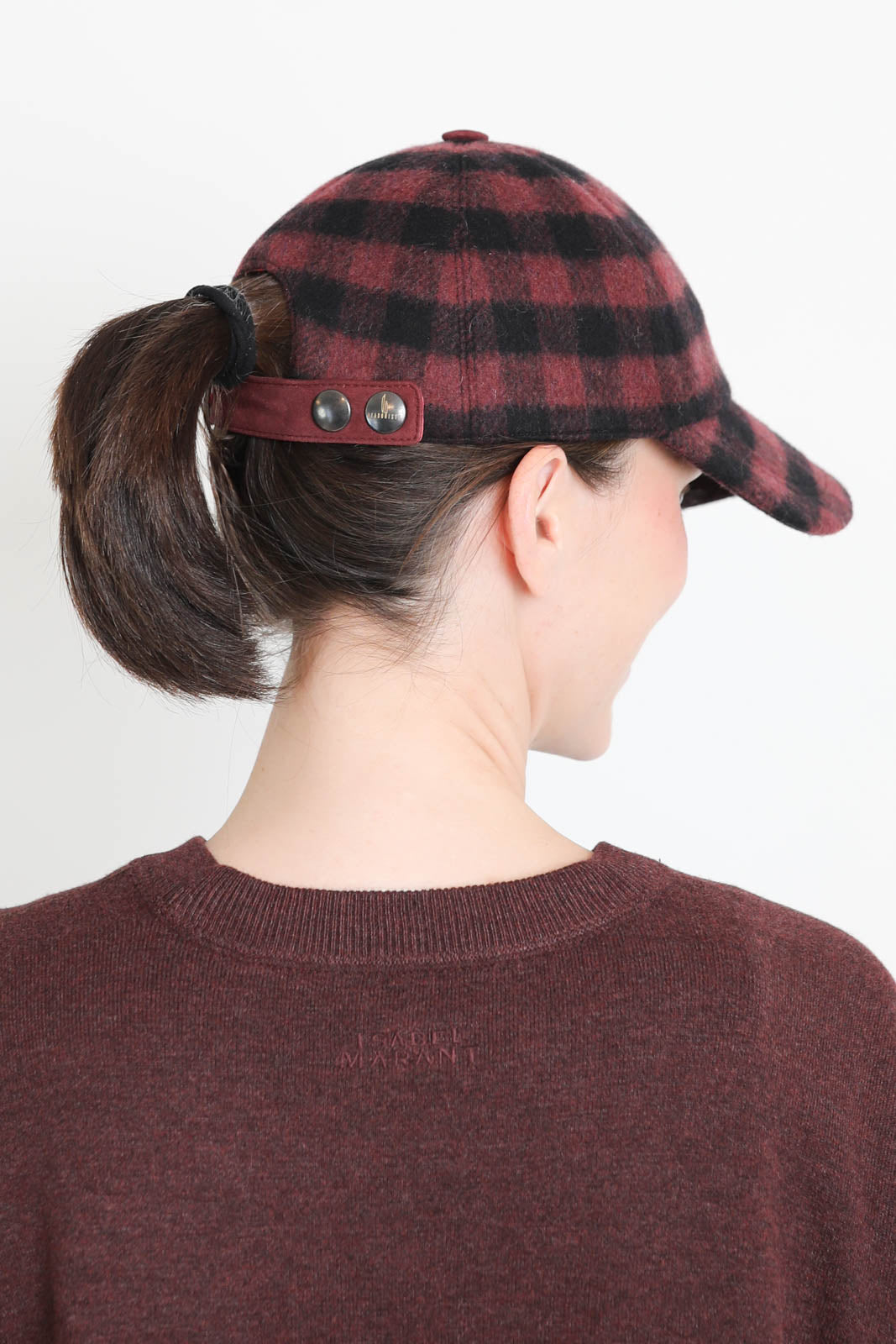 Headoniste, Baseball-Cap Arty in Burgandy/Black