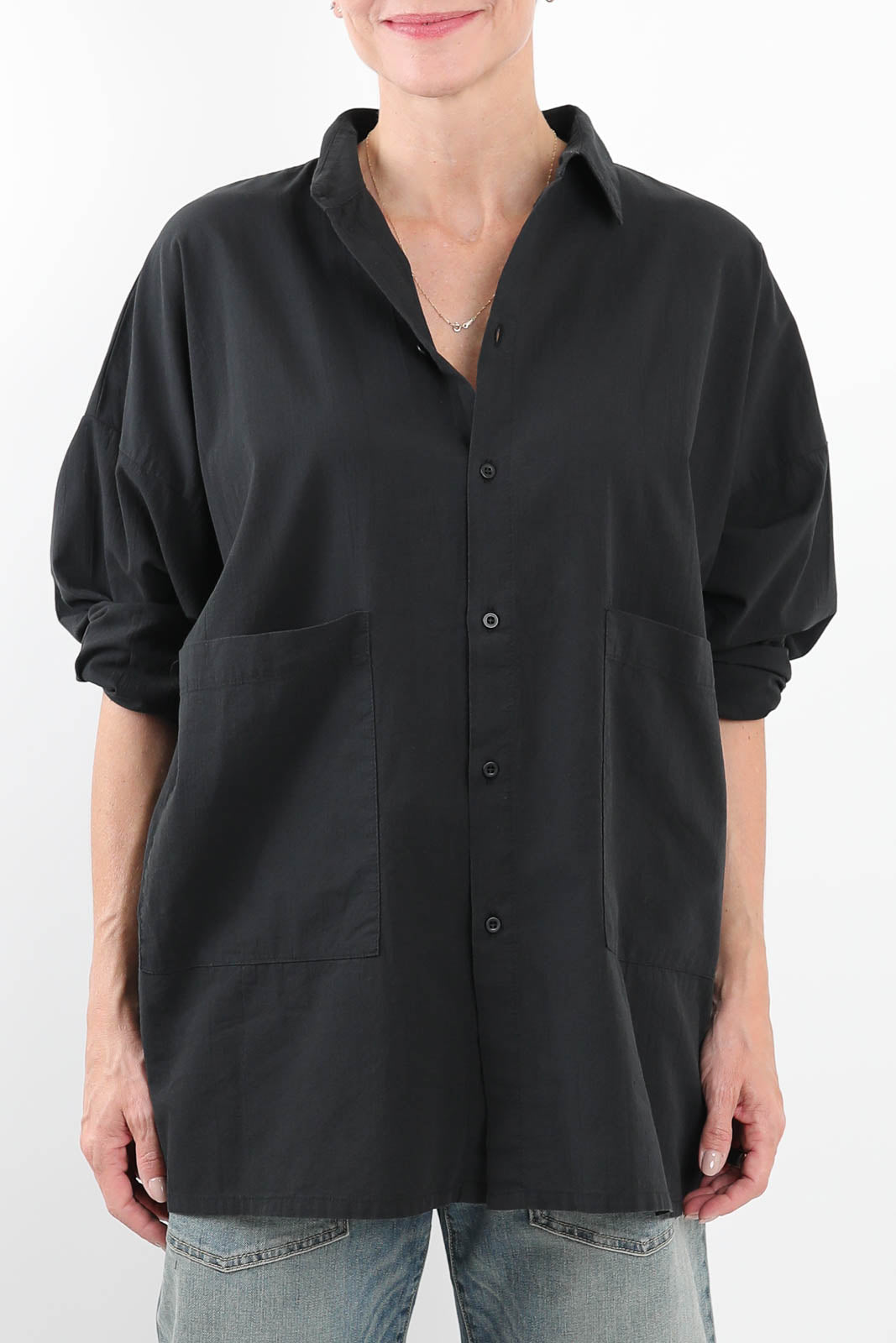 Bluse Atena Onda in Schwarz