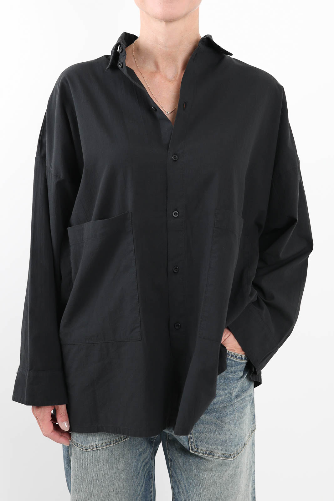Bluse Atena Onda in Schwarz