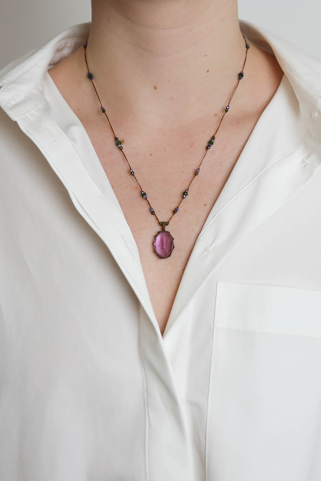 Sharing Bijoux, Halskette Tibet in Amethyste Light Purple