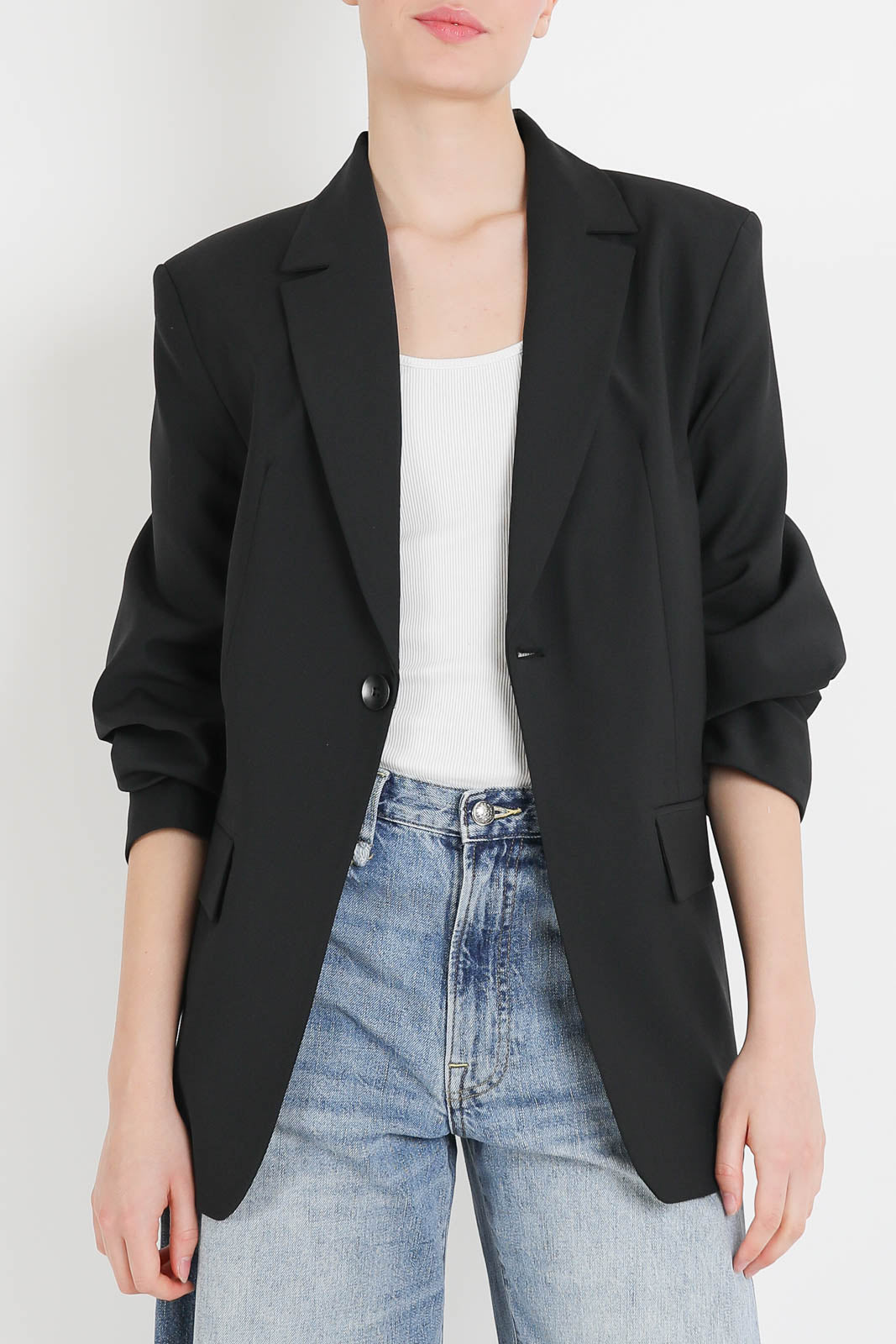 Tibi, Blazer Sculpted in Schwarz