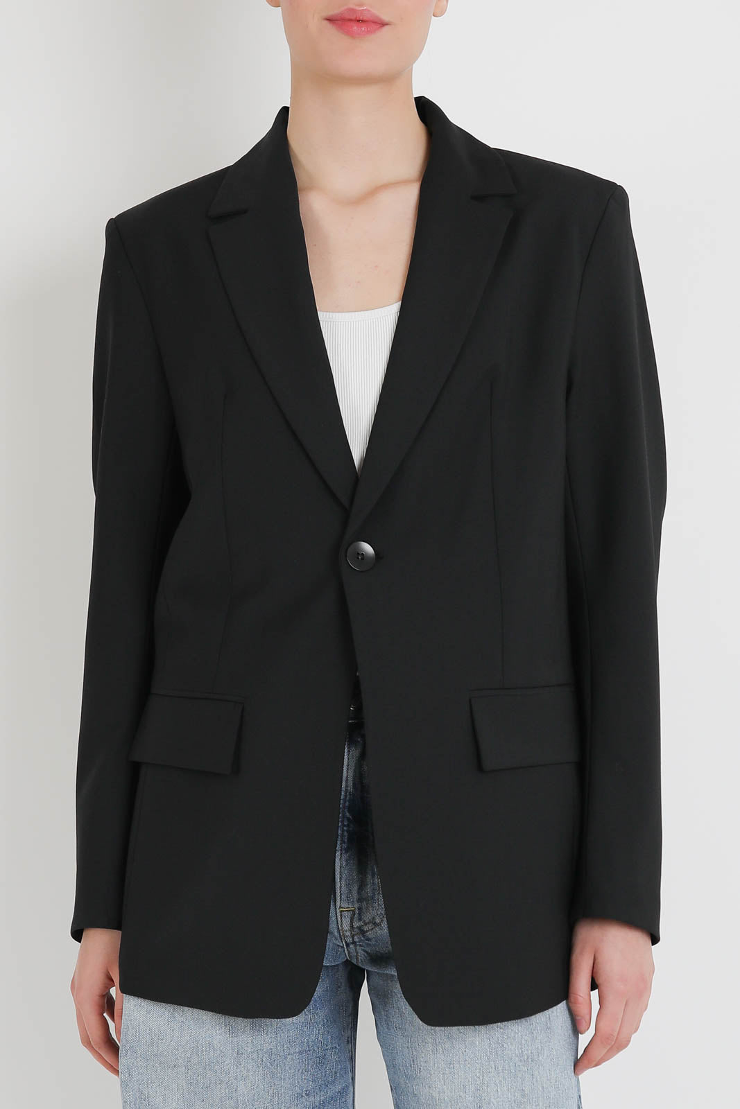 Tibi, Blazer Sculpted in Schwarz