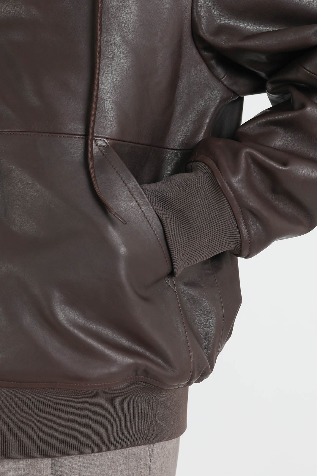 Tibi, Jacke Zip Up Hoodie in Braun