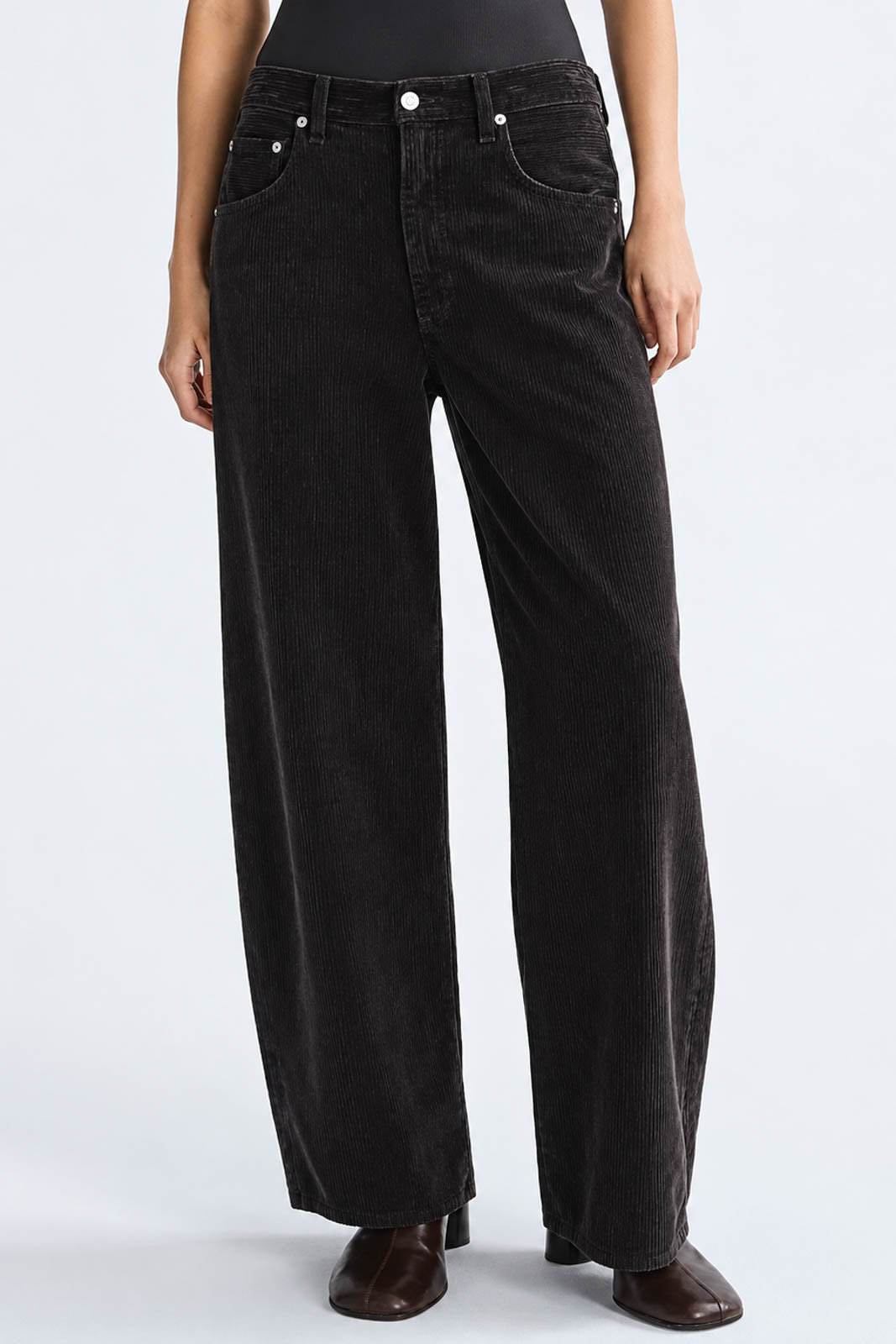 Agolde, Hose Low Curve Corduroy in Forge