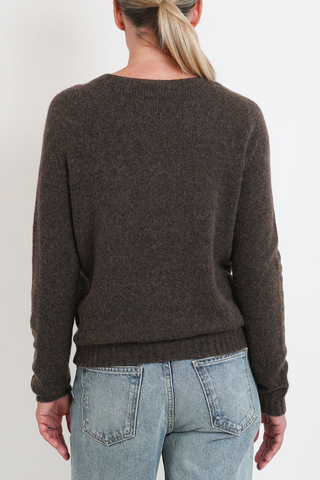 Roberto Collina, Pullover Knit Roundneck in Corteccia