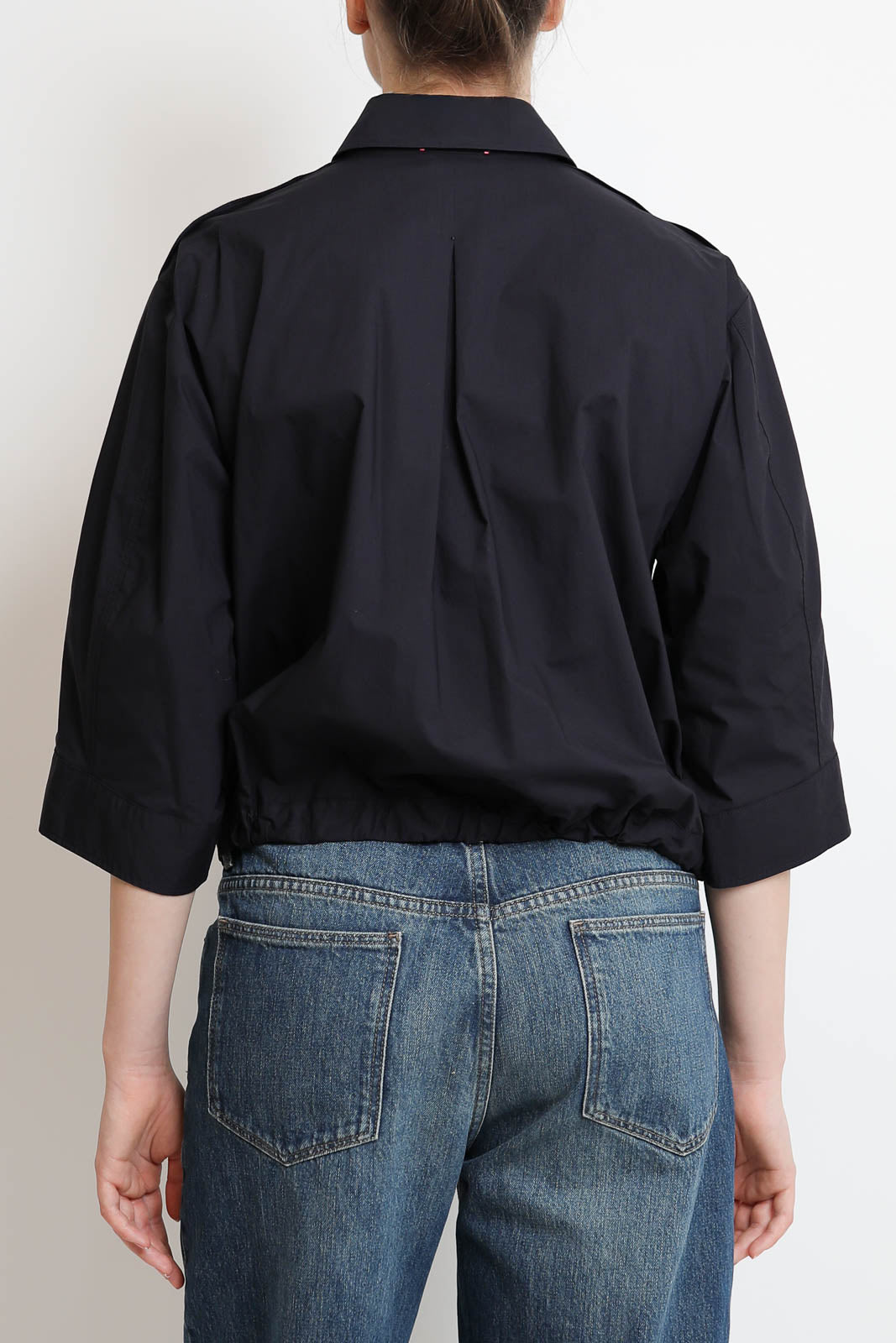 Forte-Forte_Blouse Popeline Manches Courtes en Notte