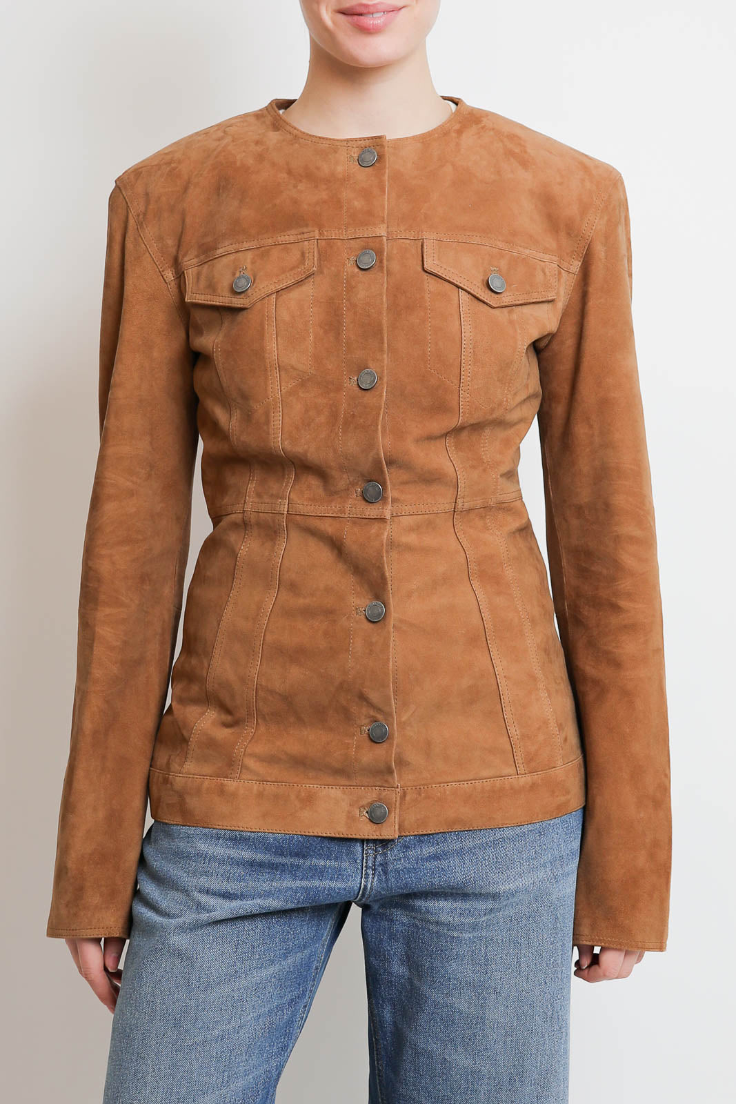 Haikure_Jacke Temple Suede in Chocolate