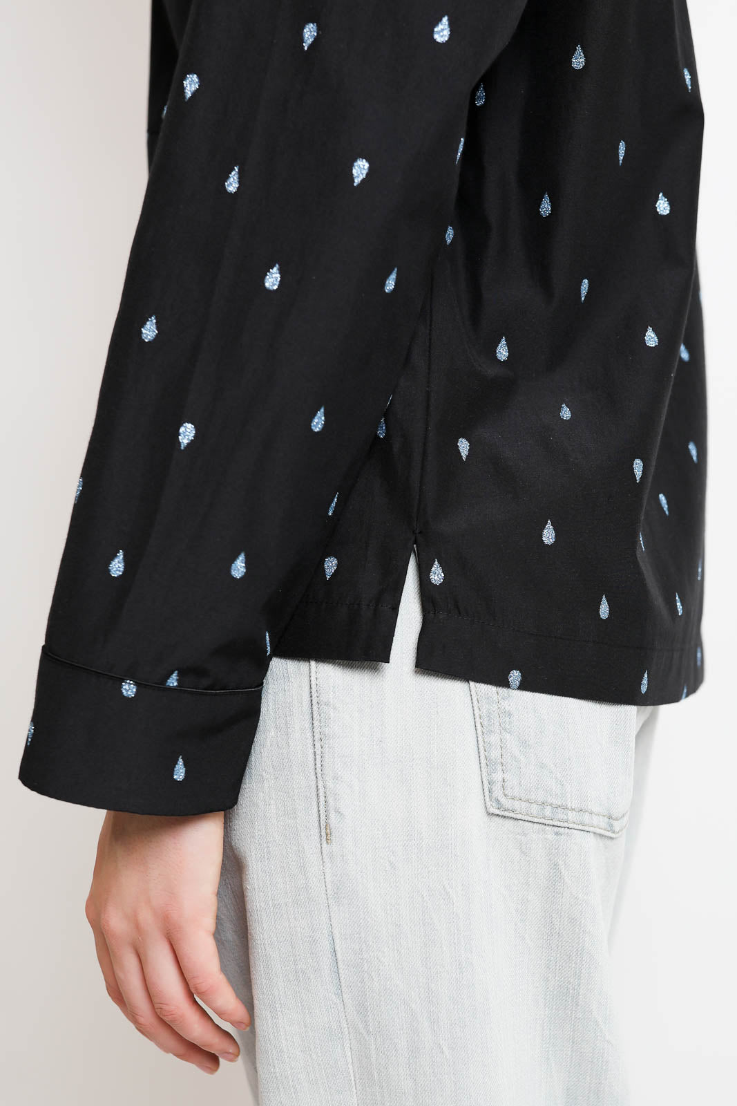 Forte-Forte_Bluse Glitter Taffetas in Schwarz