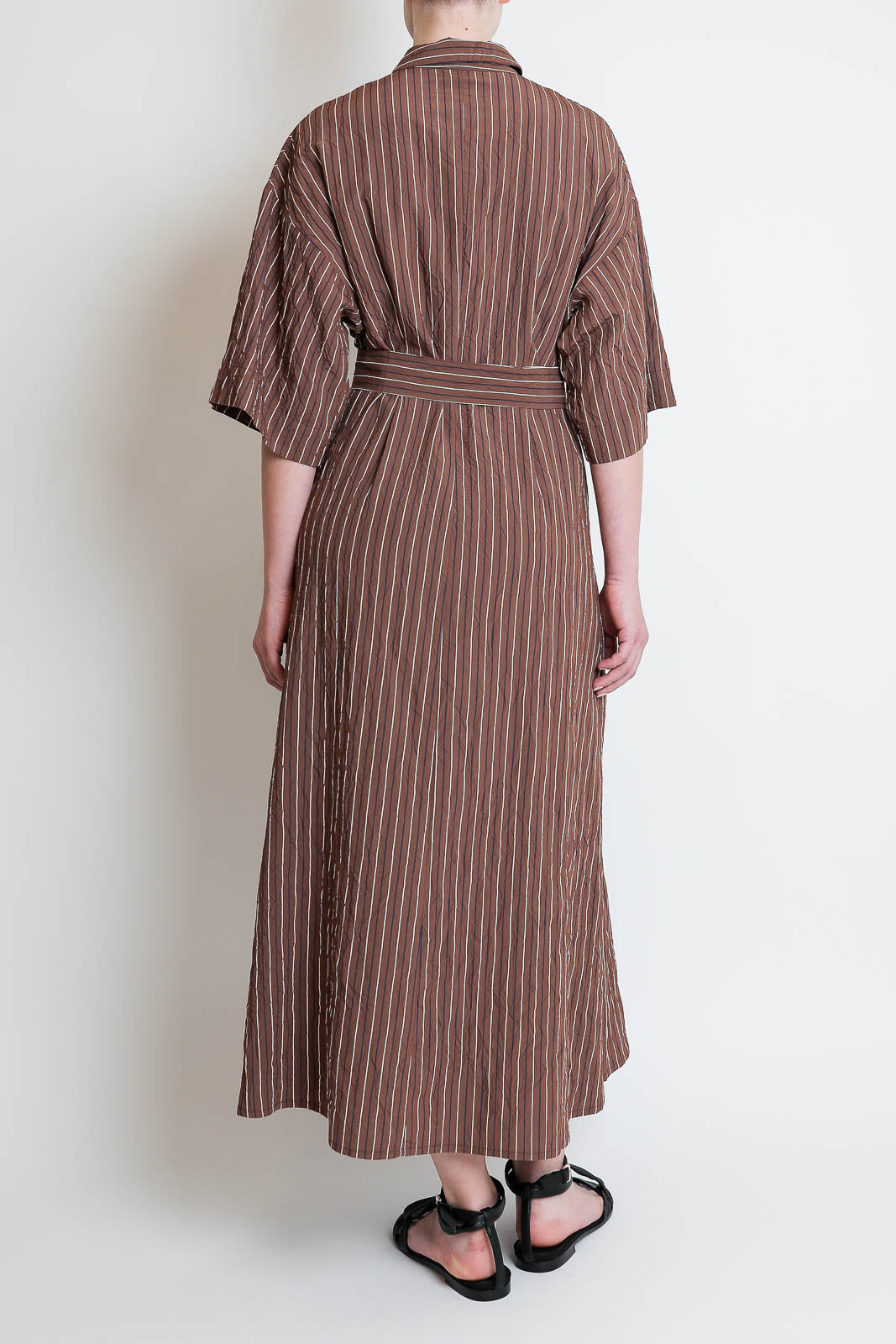 Zenggi, Kleid mit Streifen in Mocha