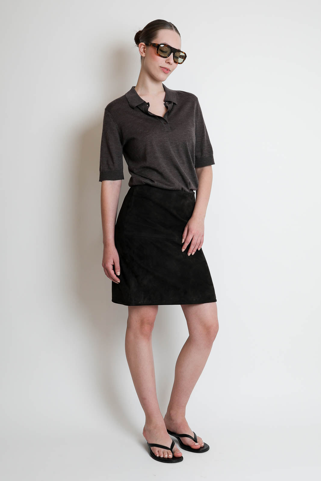 Loulou de Saison, T-Shirt Migo in Brown Melange