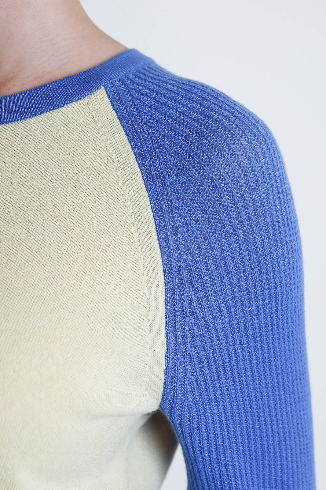 Guest in Residence, Pullover Baseball in Mist/Sail