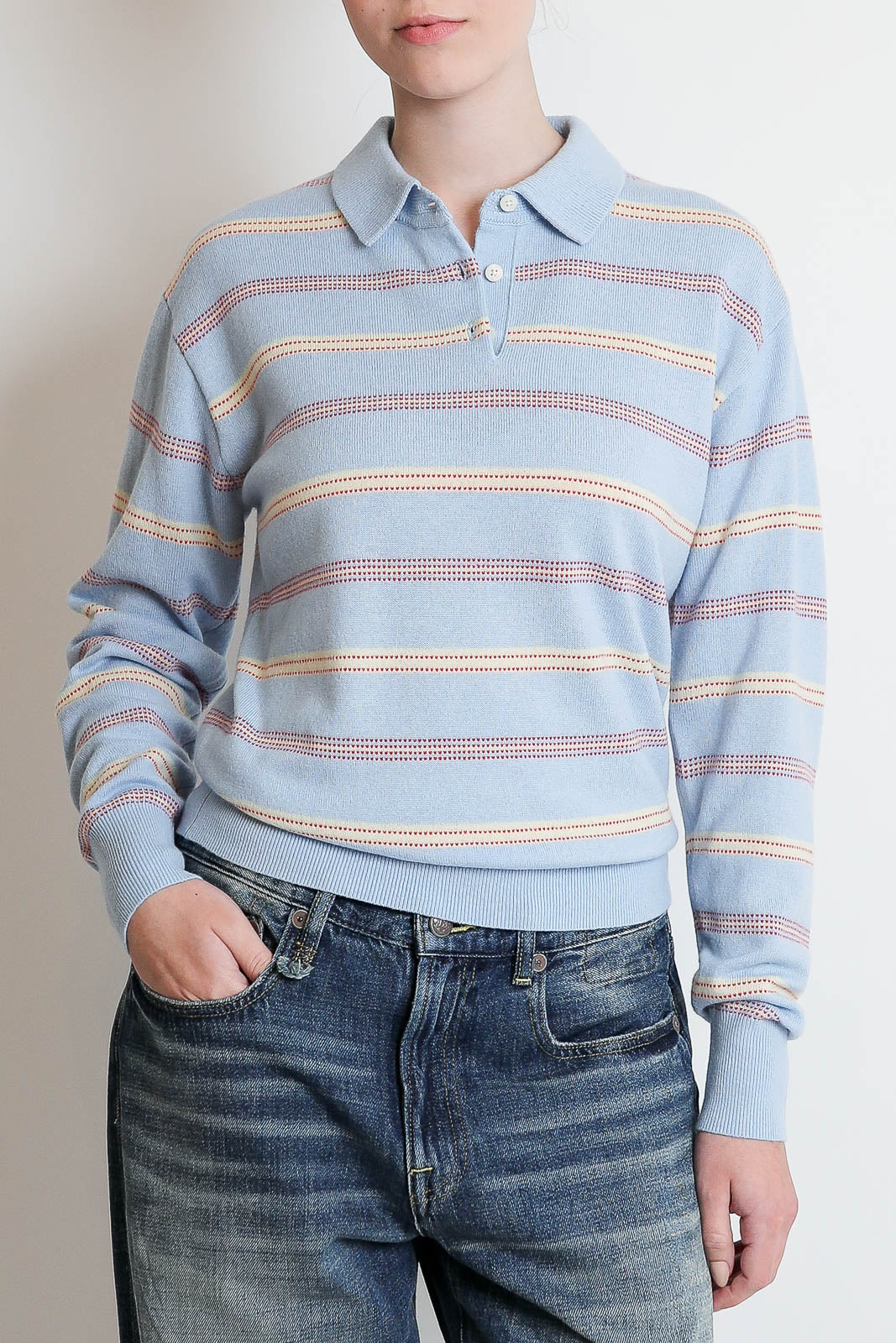 Guest in Residence, Pullover Collegiate in Clear Sky