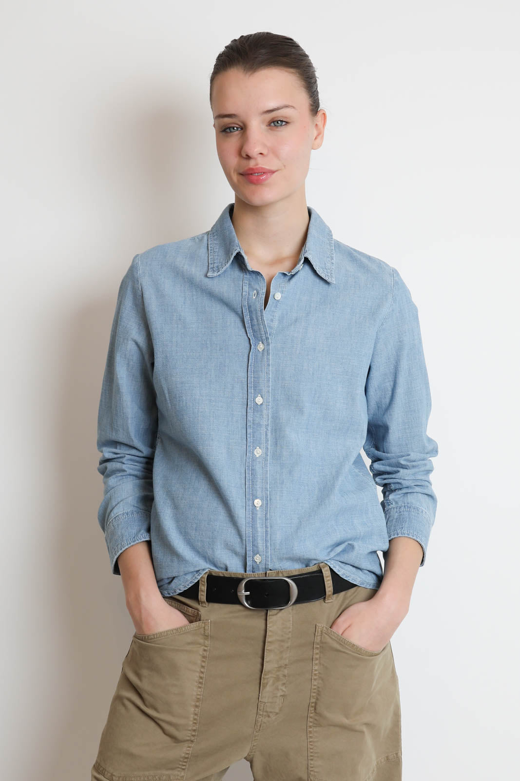 Nili Lotan, Bluse Monti in Chambray