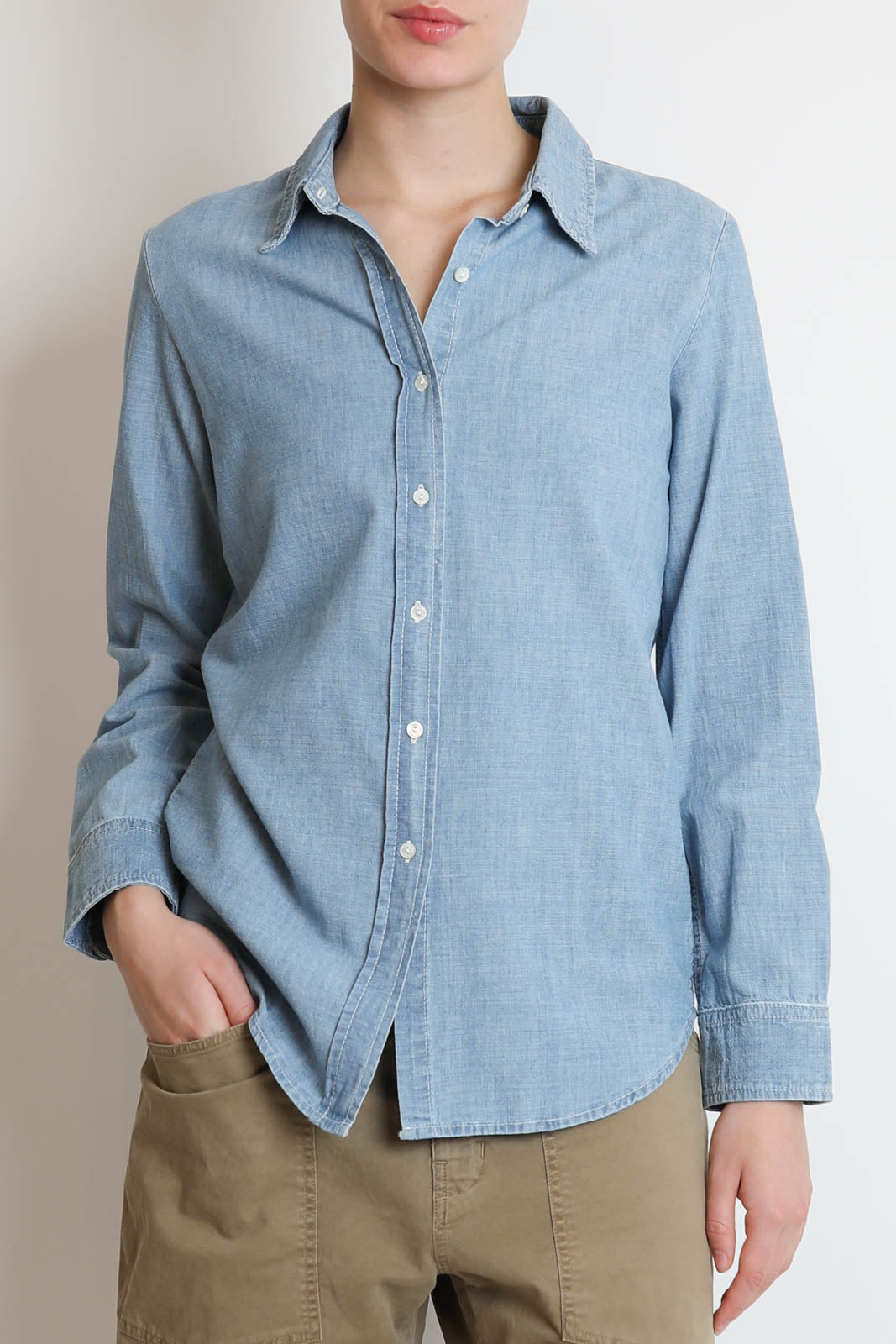 Nili Lotan, Bluse Monti in Chambray