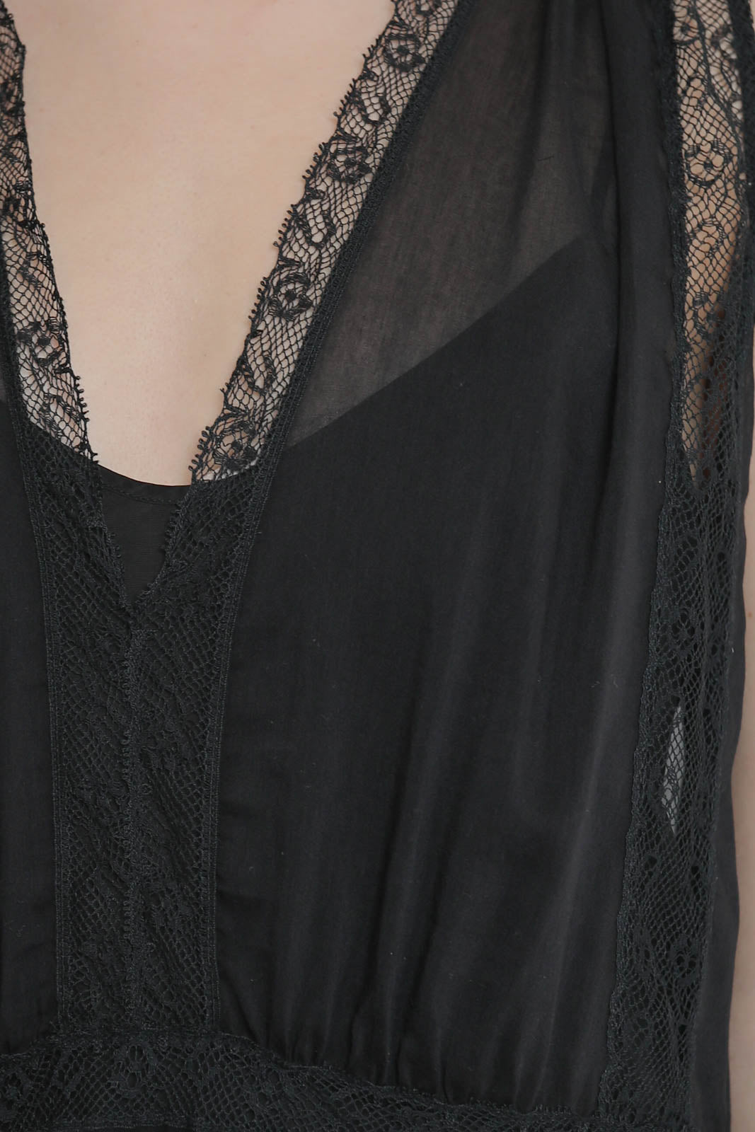 Forte-Forte, Kleid aus Voile in Schwarz