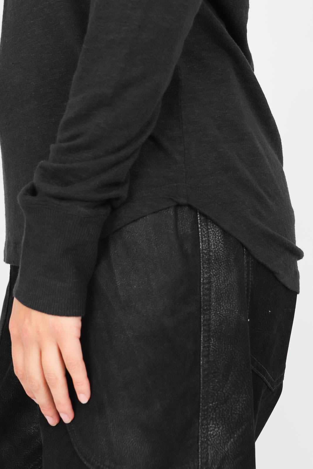 Langarm-Shirt Zeline in Schwarz