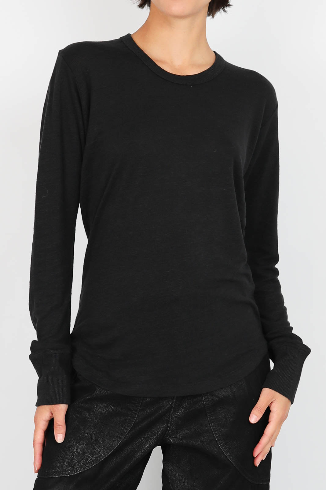 Langarm-Shirt Zeline in Schwarz