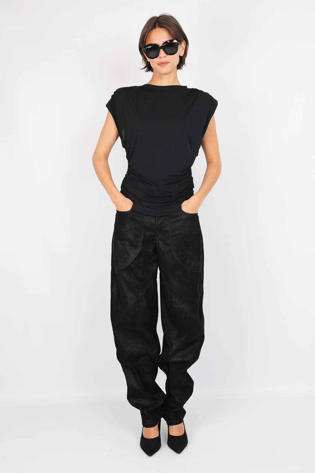 T-Shirt Devani in Schwarz