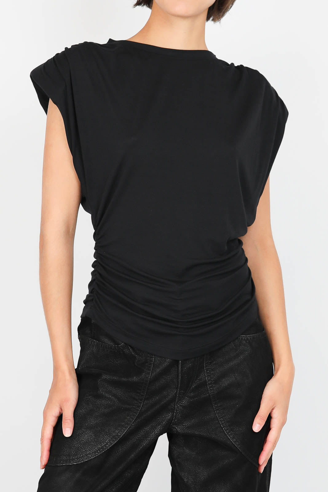 T-Shirt Devani in Schwarz