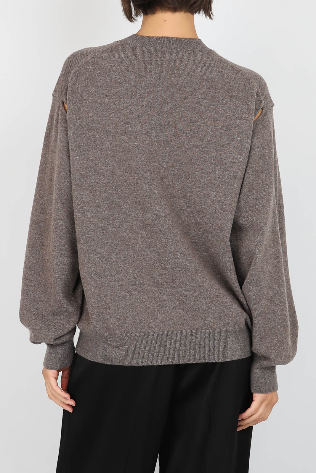 Pullover aus Merino Wolle in Mud Melange