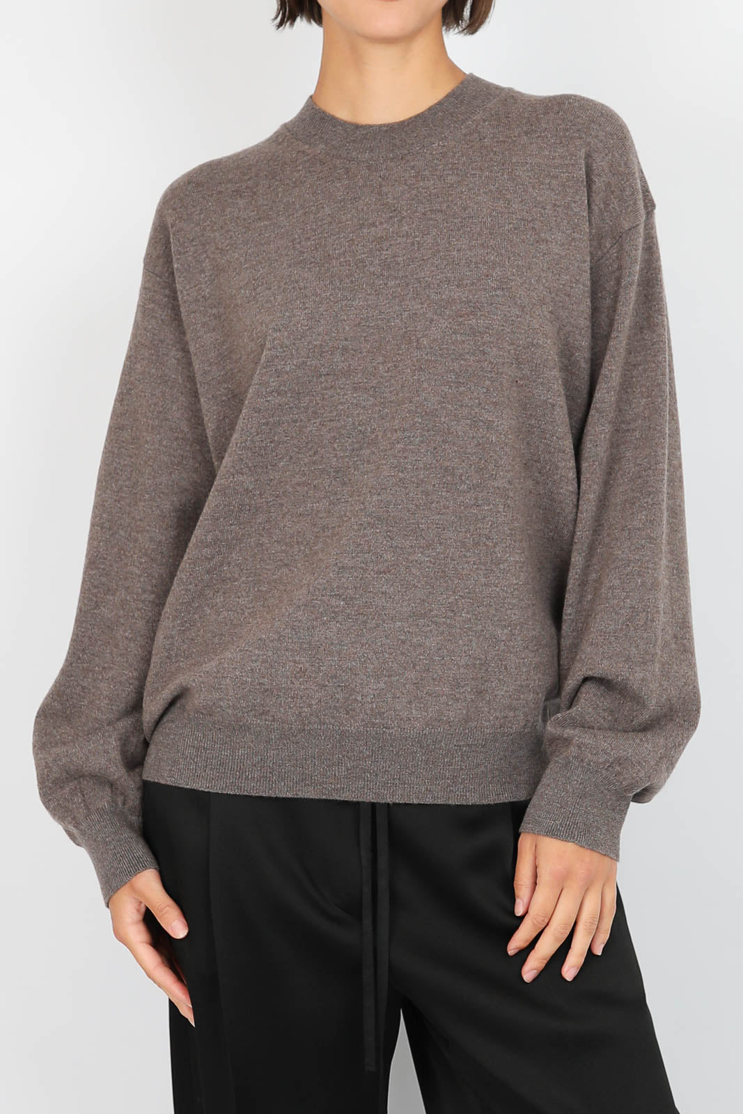 Pullover aus Merino Wolle in Mud Melange