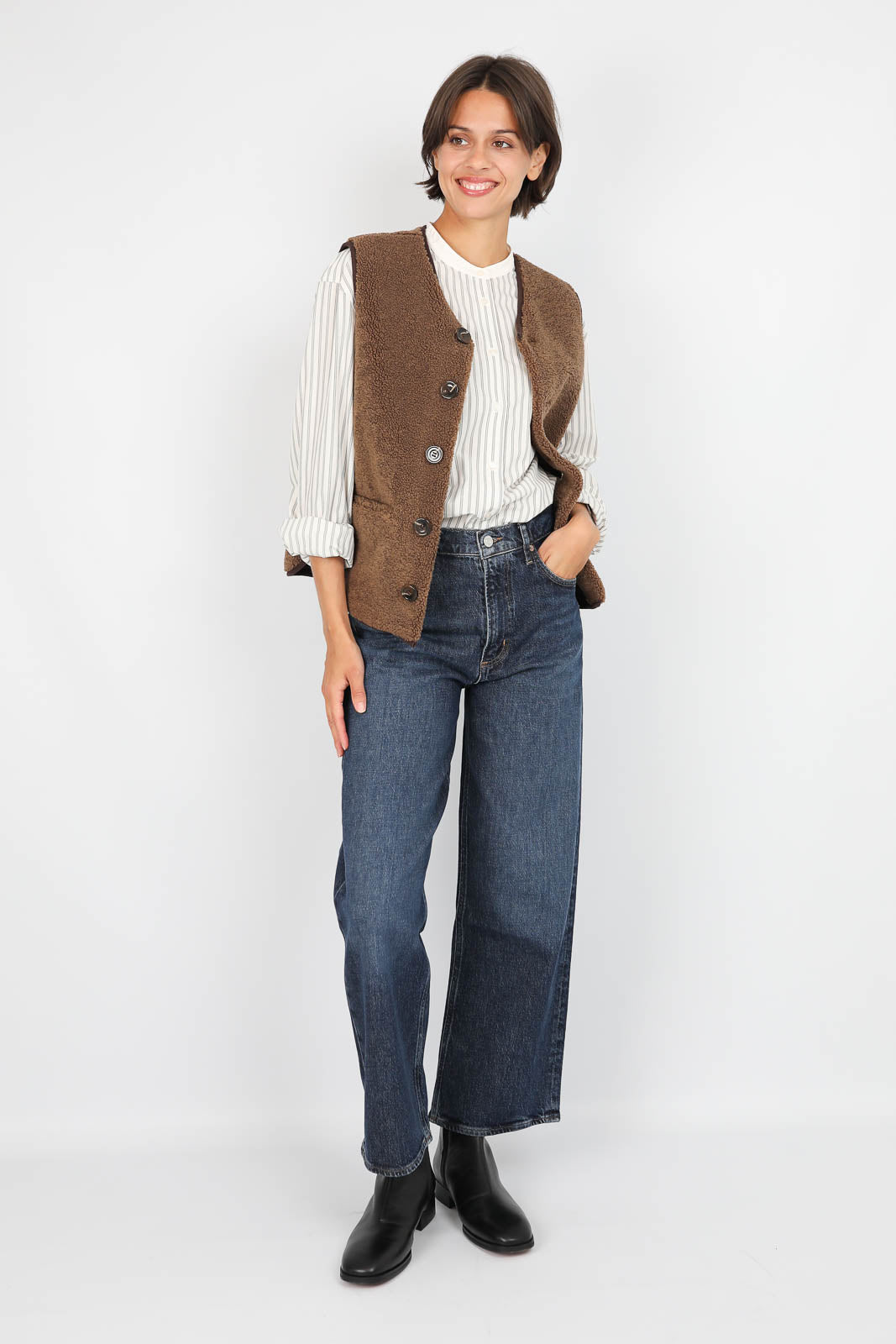 Gilet Fusil in Marron