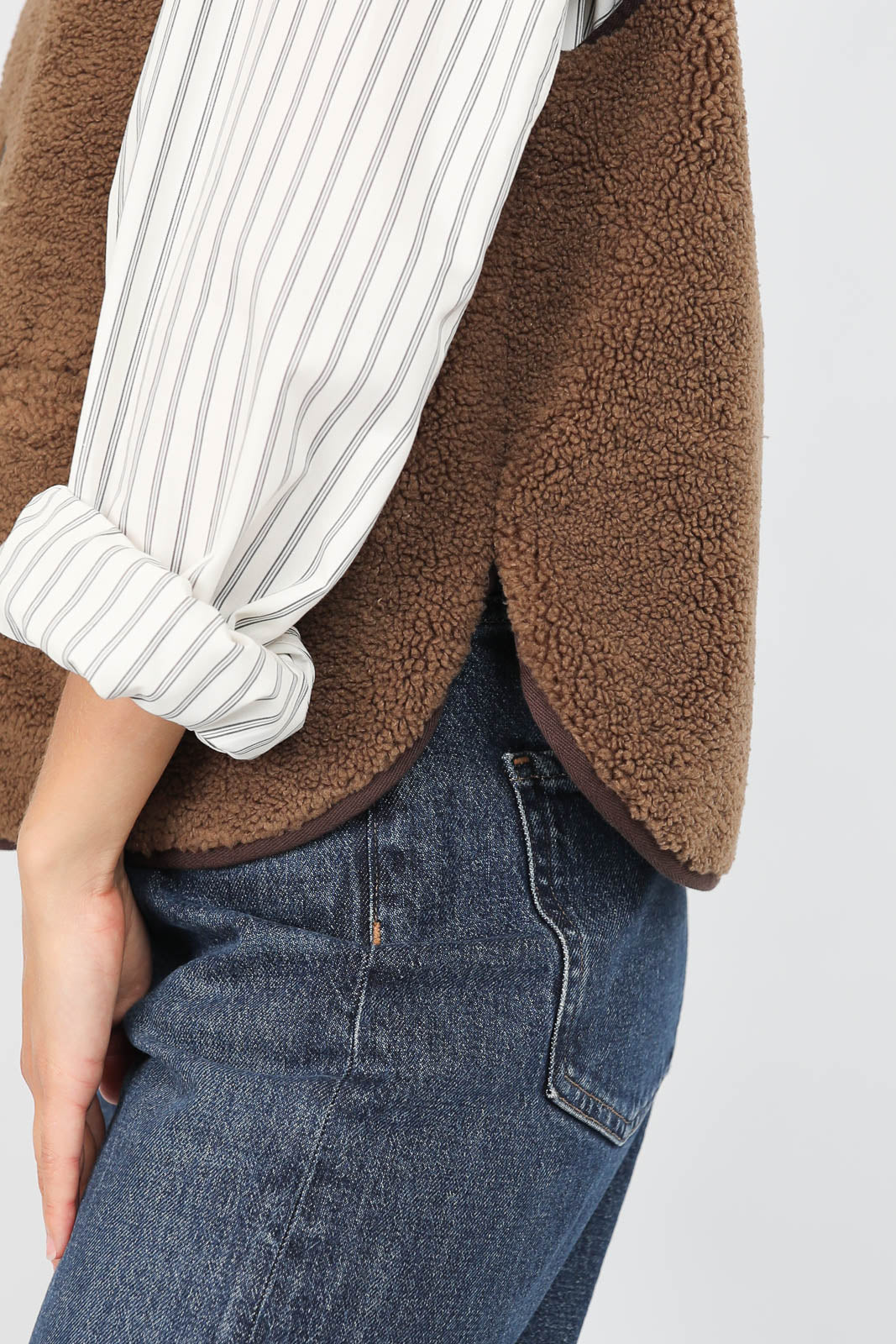 Gilet Fusil in Marron