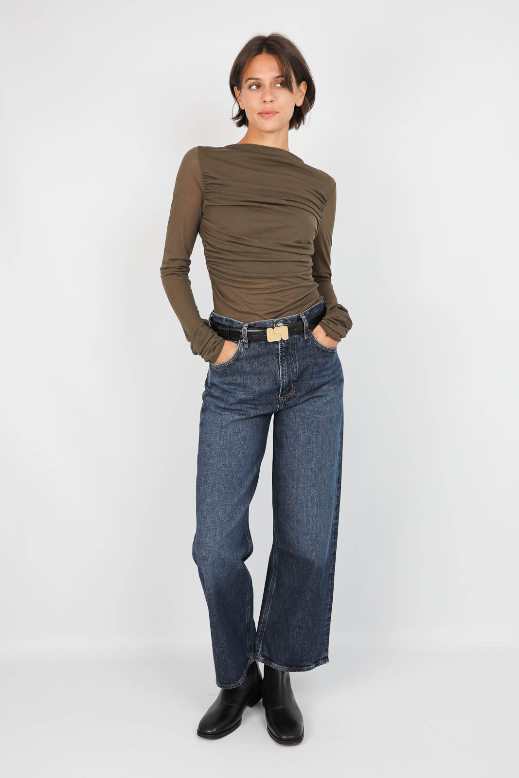 Top Gaia in Marron/Kaki