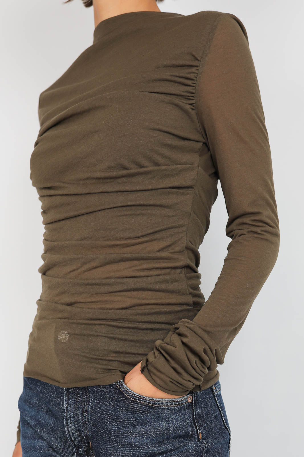 Top Gaia in Marron/Kaki