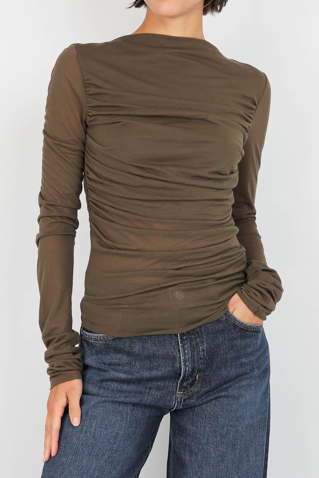 Top Gaia in Marron/Kaki