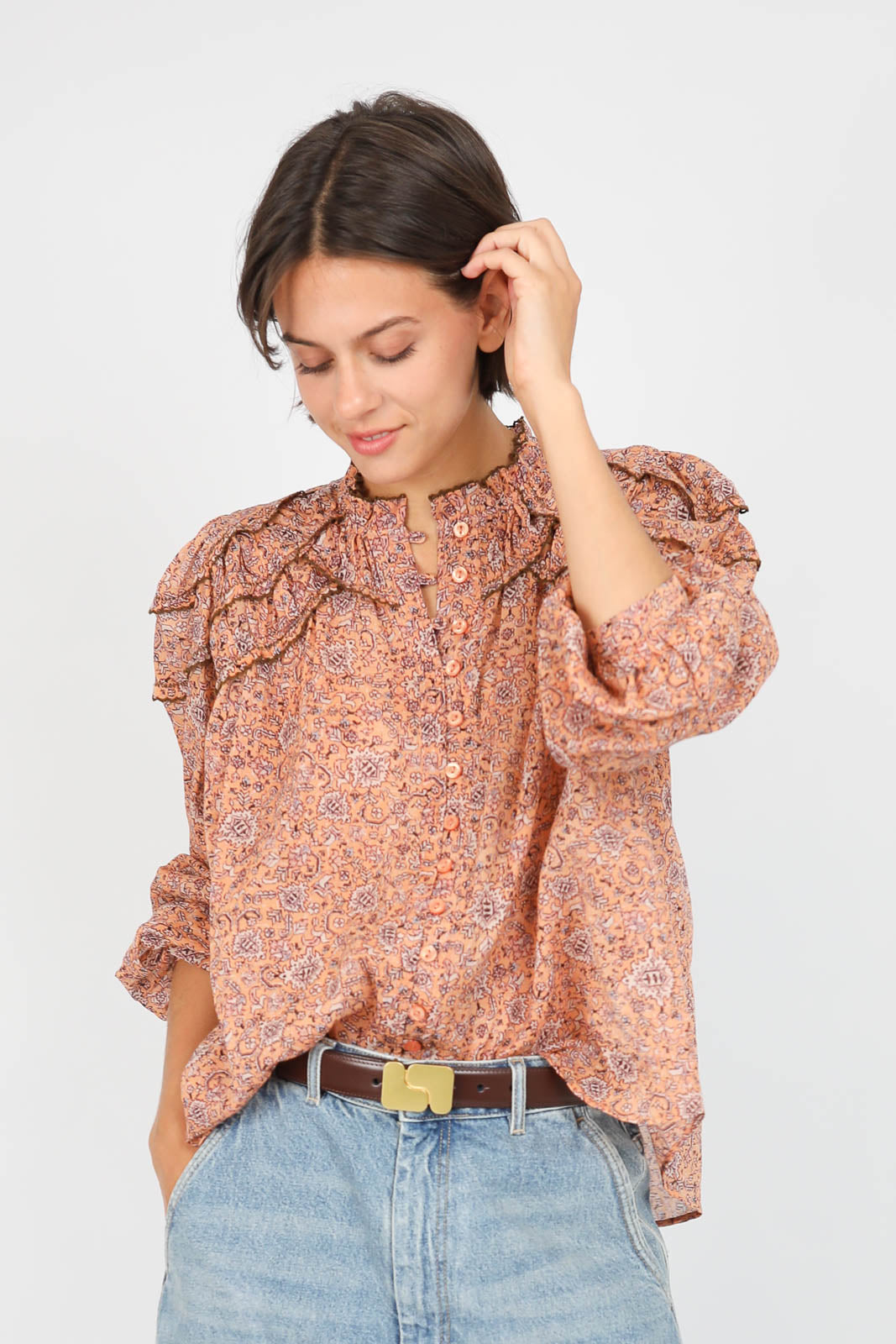 Bluse Christa in Rust