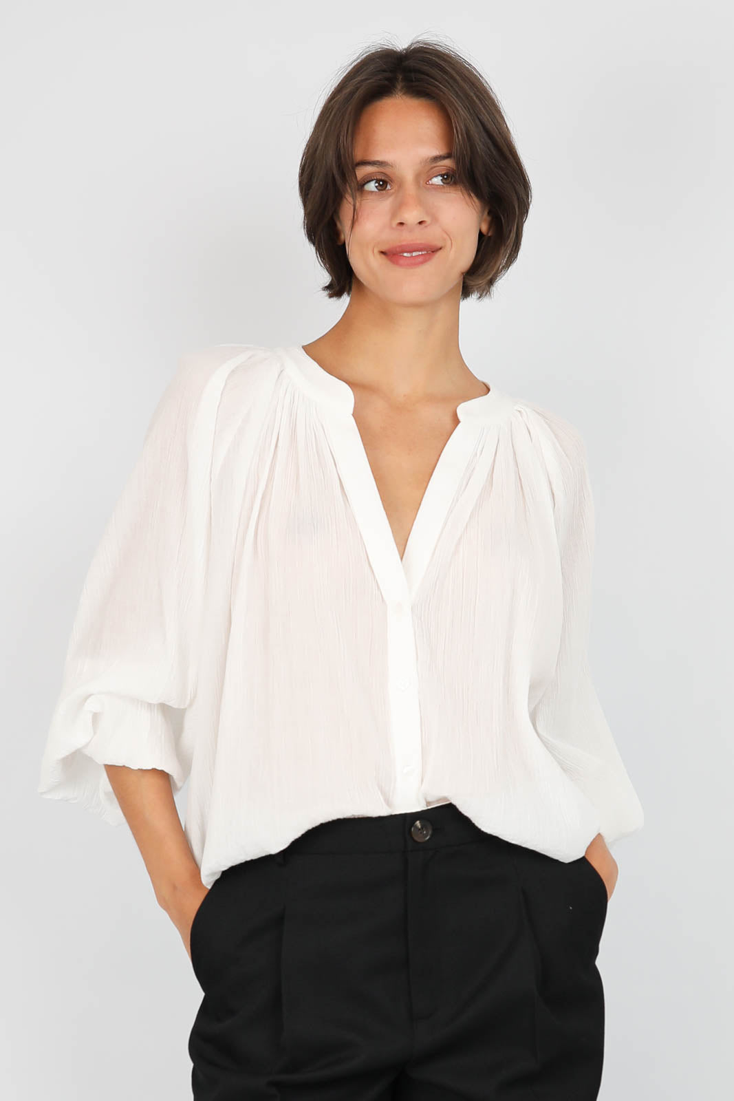 Bluse Edme in Weiss