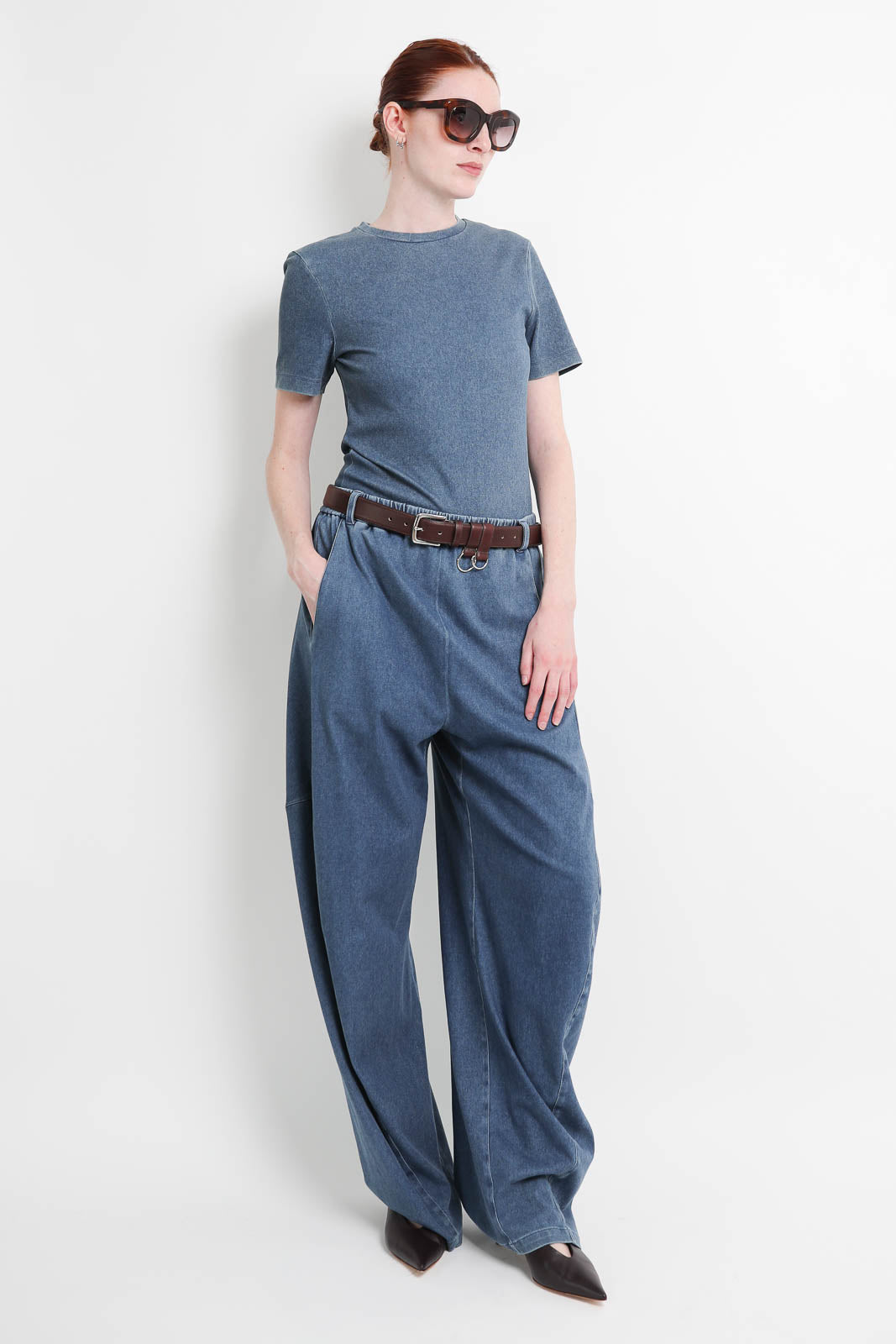 Tibi, T-Shirt Baby T in Classic Wash