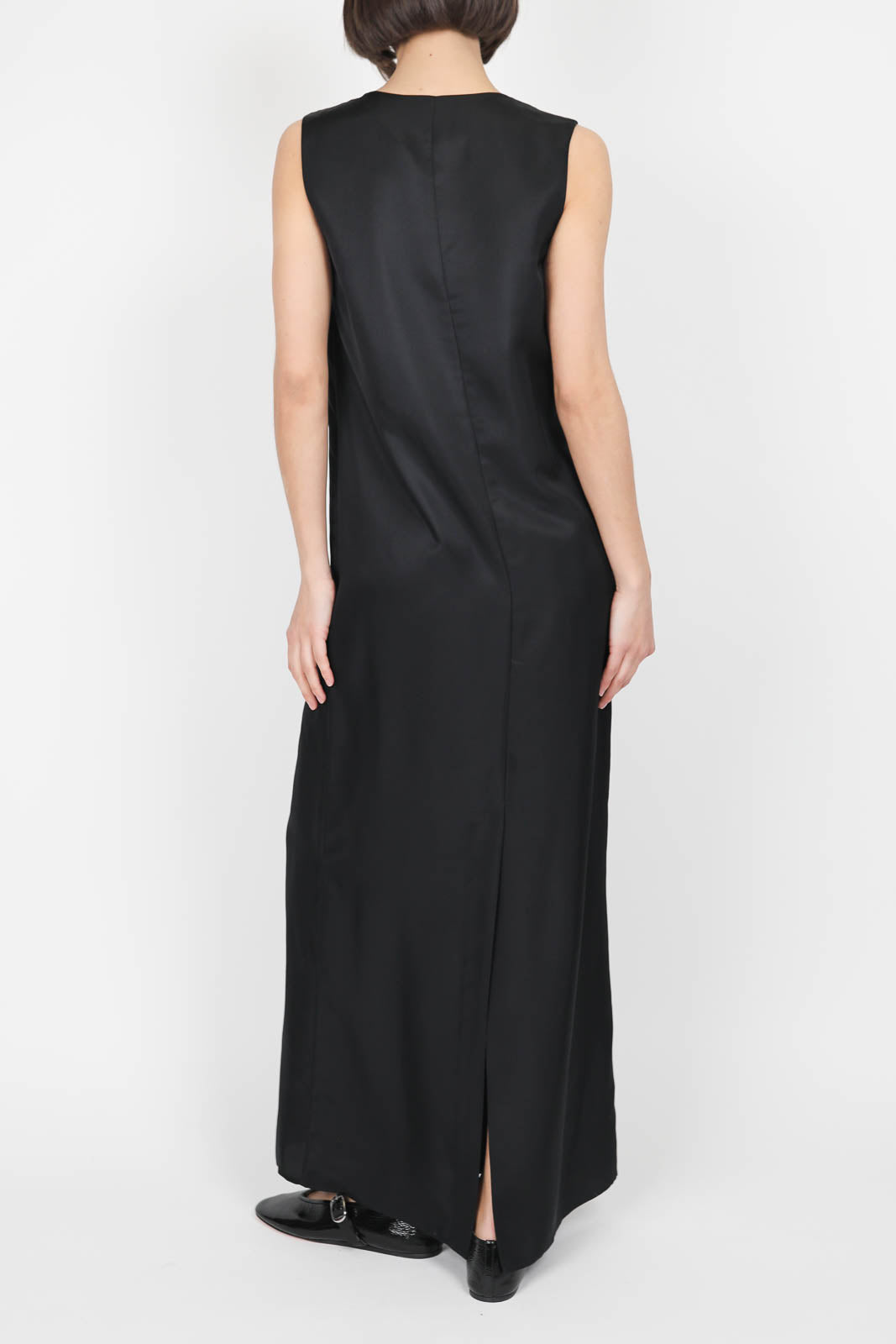 Kleid Scoop-Neck in Schwarz