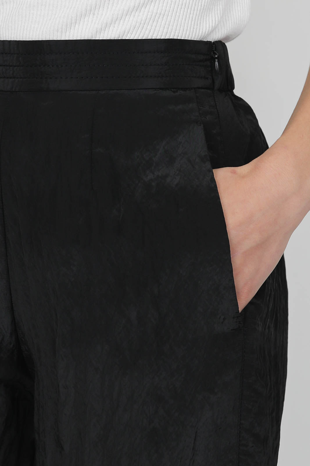 Hose aus Satin in Schwarz