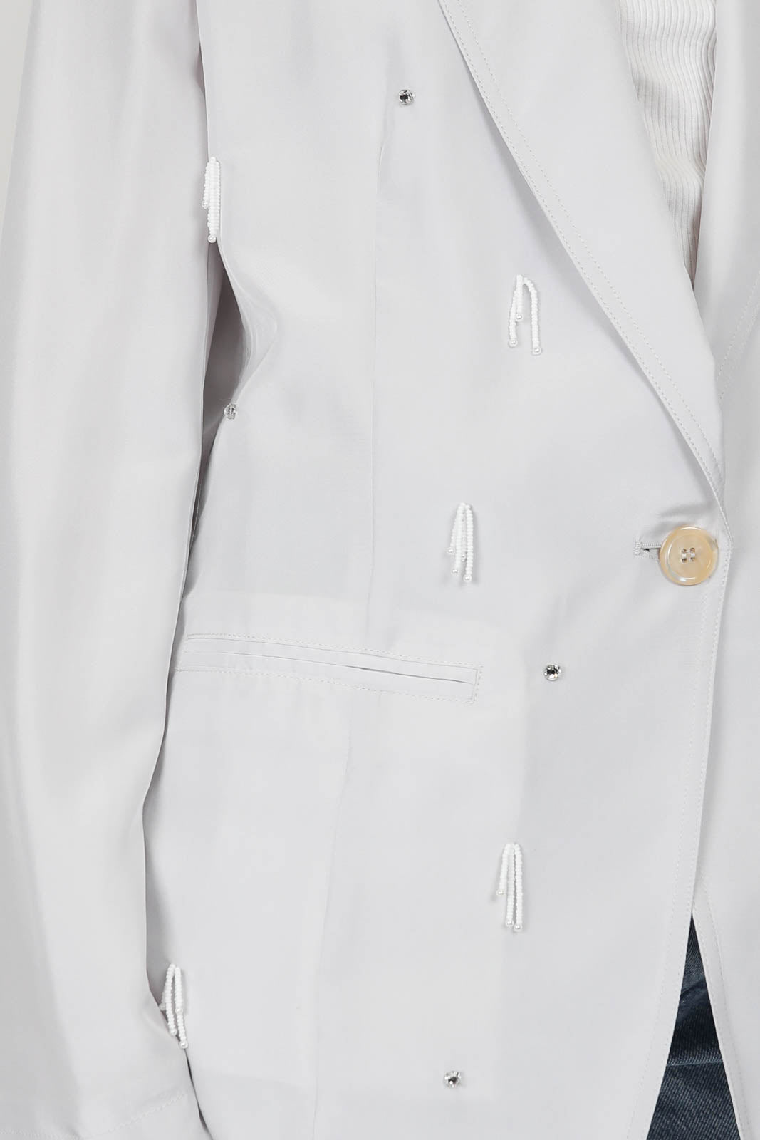 Blazer aus Seide in Madreperla