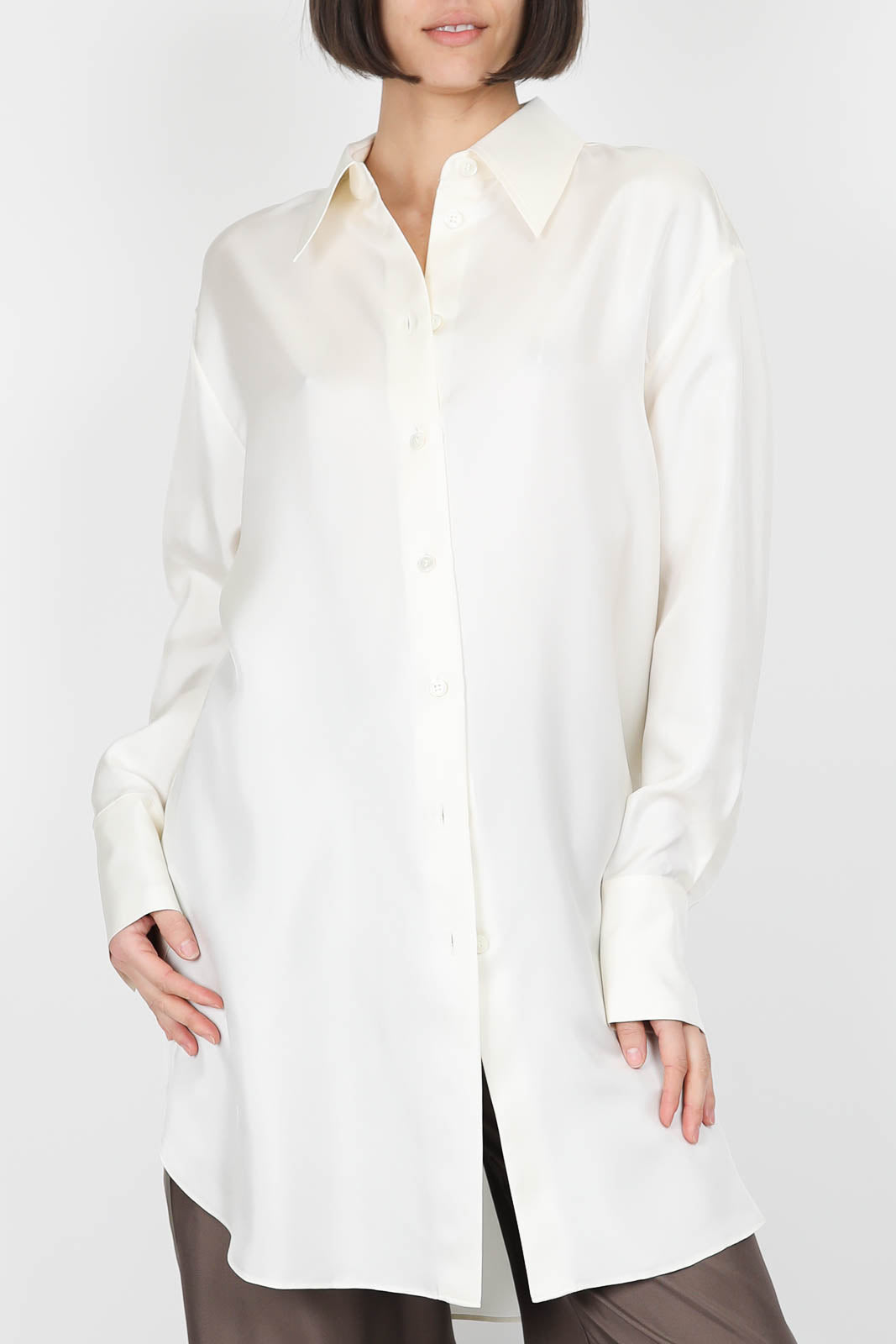 Bluse aus Seide in Cream