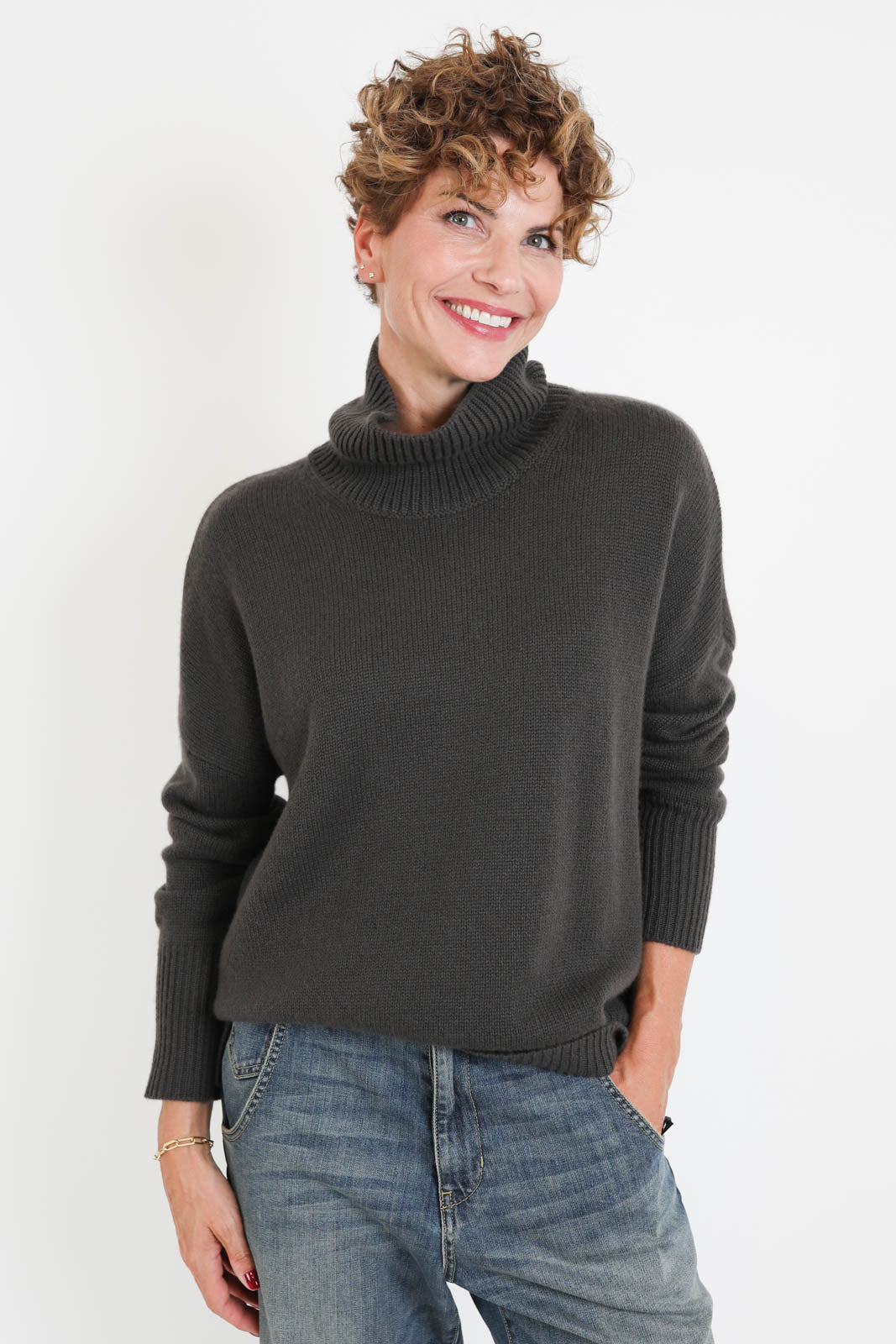 Lisa Yang, Pullover Heidi in Dark Fern