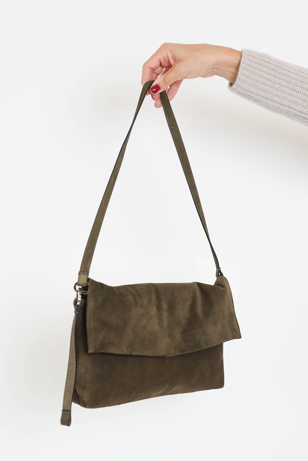 Zilla, Tasche Leather Longuette in Oliva