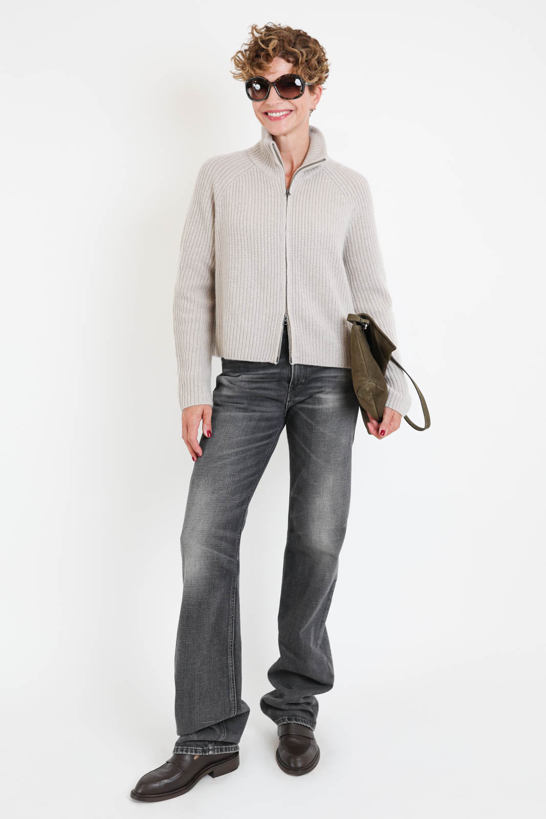 Zilla, Tasche Leather Longuette in Oliva