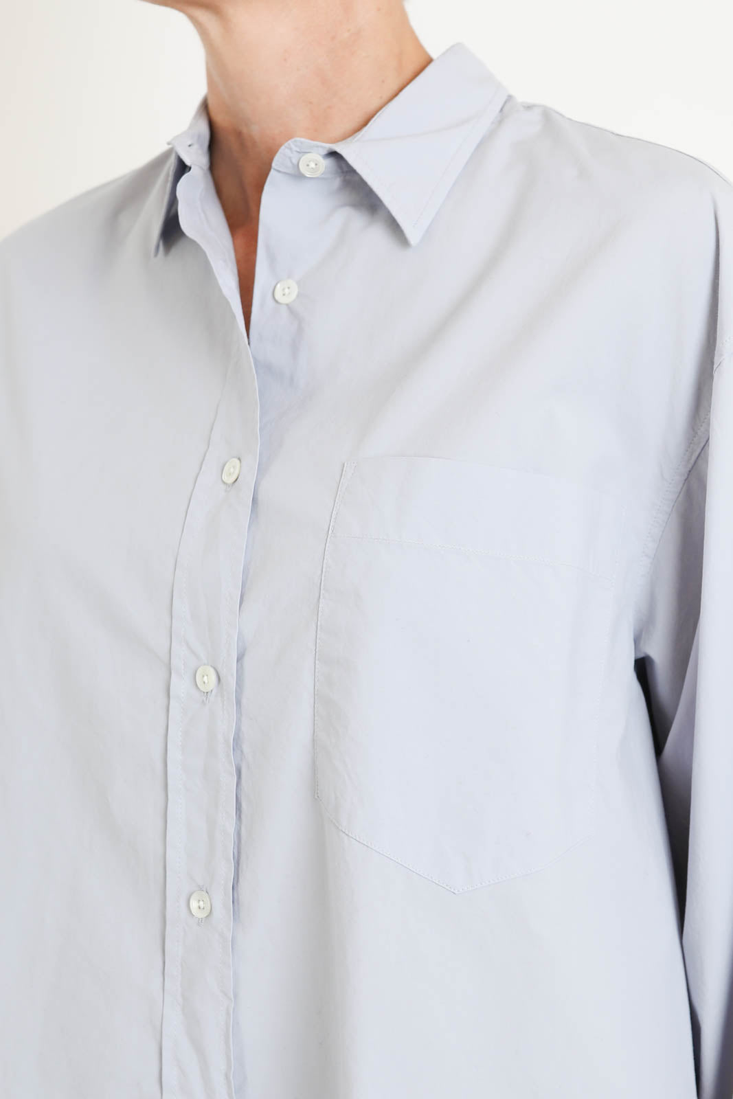 Zenggi, Bluse Cotton Poplin in Horizon Blue