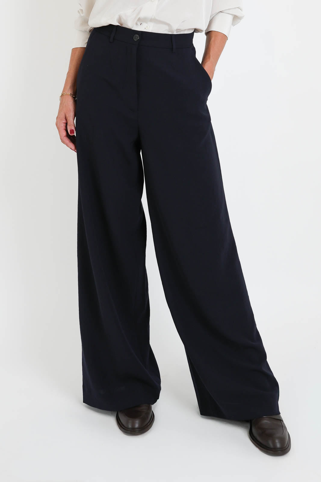 Zenggi, Hose Jap Crepe Micah in Midnight Blue