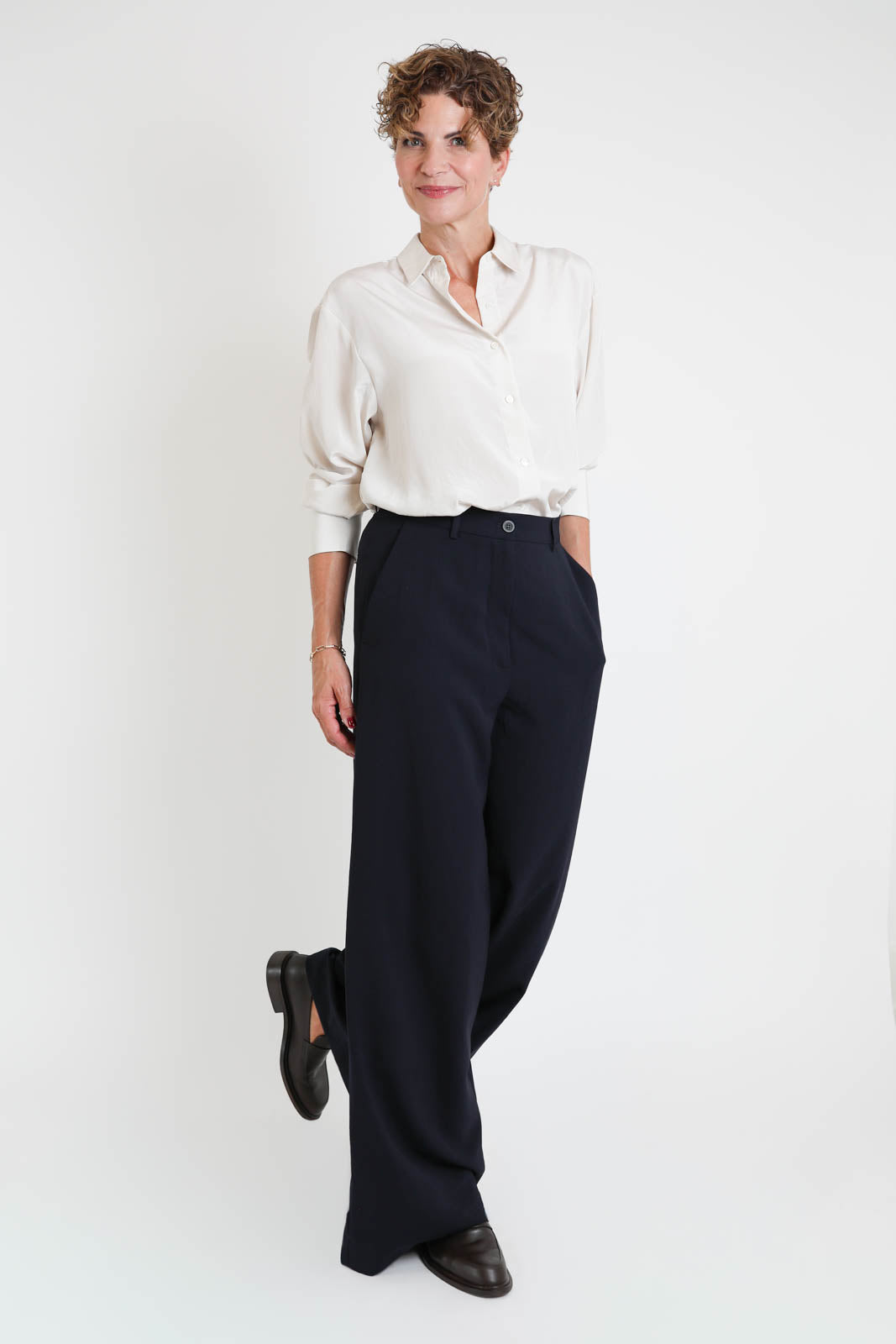 Zenggi, Hose Jap Crepe Micah in Midnight Blue