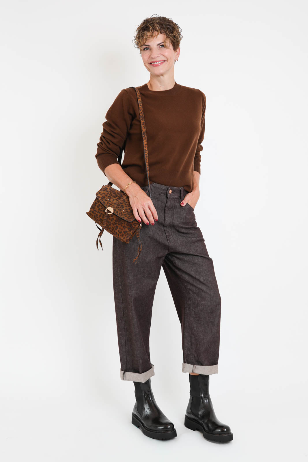 The Nim, Jeans Diana in Burgundy