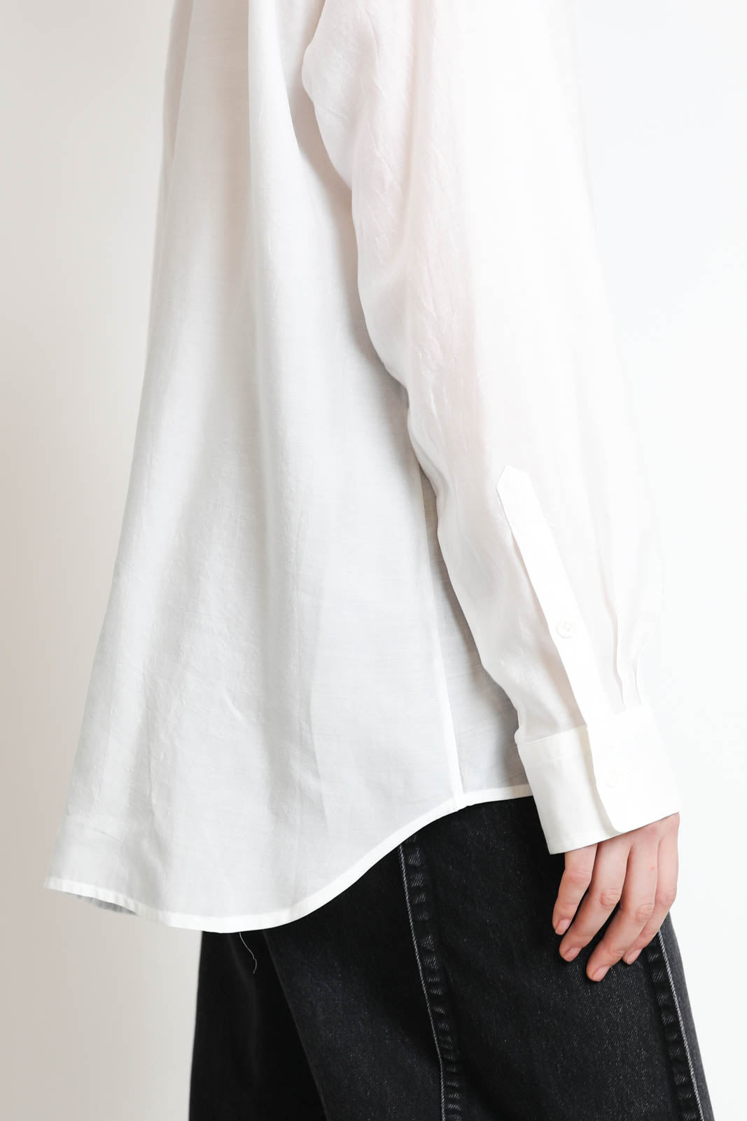 Tibi, Bluse Easy Pintucked in Ivory
