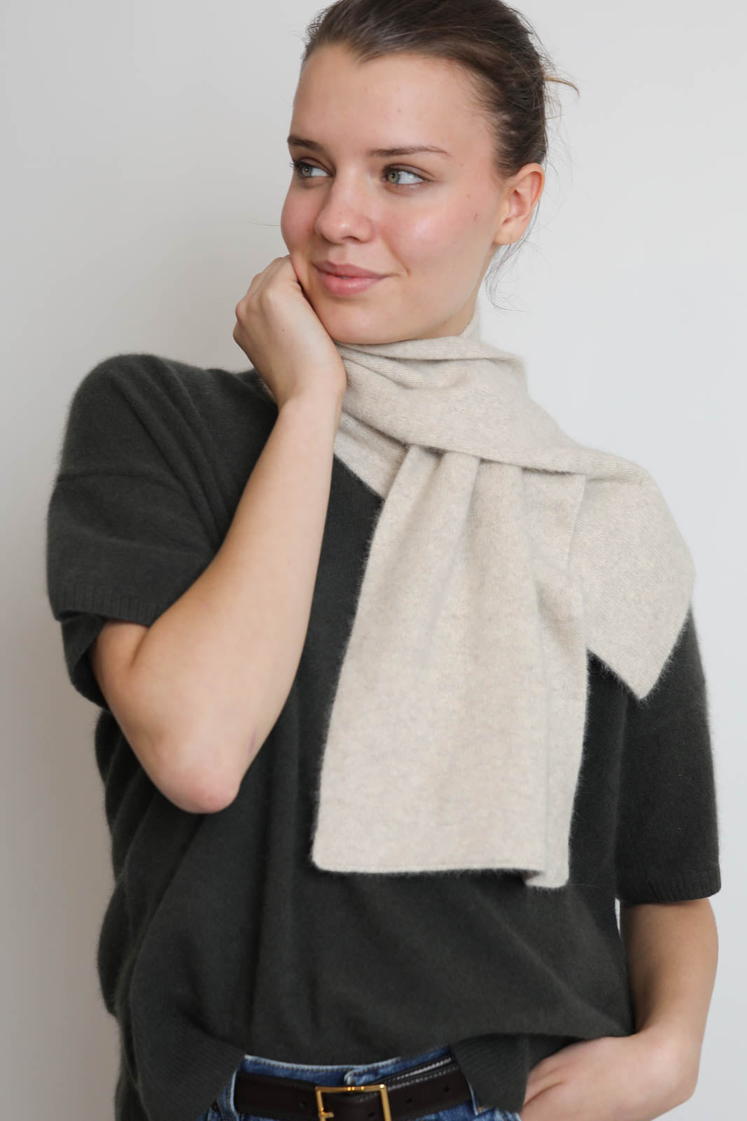 C. T. Plage, Schal Stole in Ivory