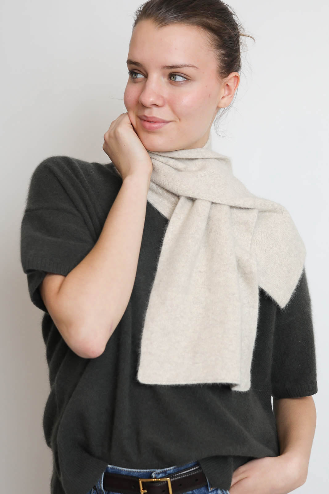 C. T. Plage, Schal Stole in Ivory