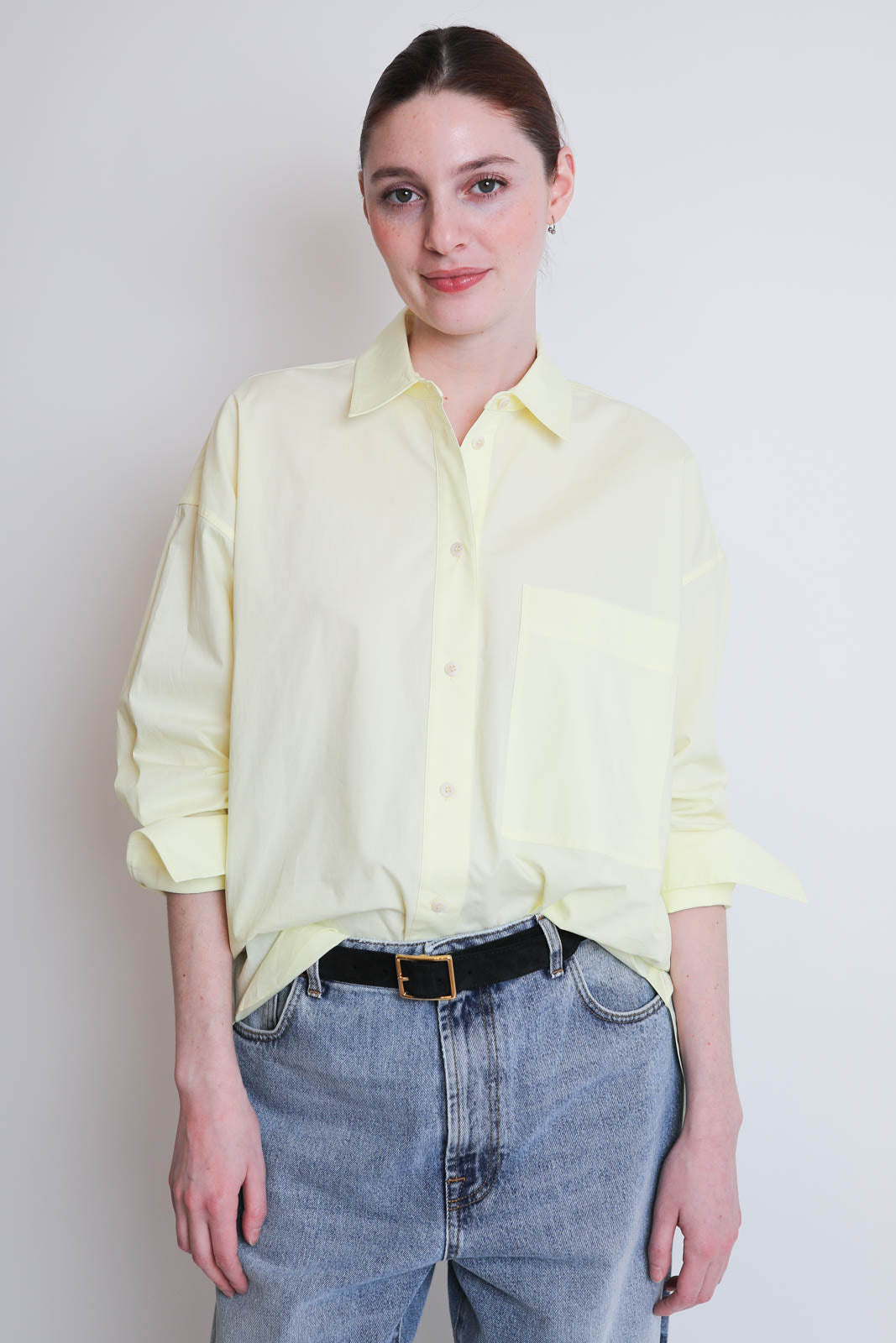 Lee Mathews, Bluse Poplin in Butter