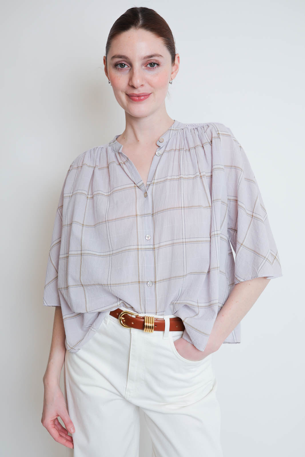 Forte-Forte, Bluse Crepe Voile in Lilac