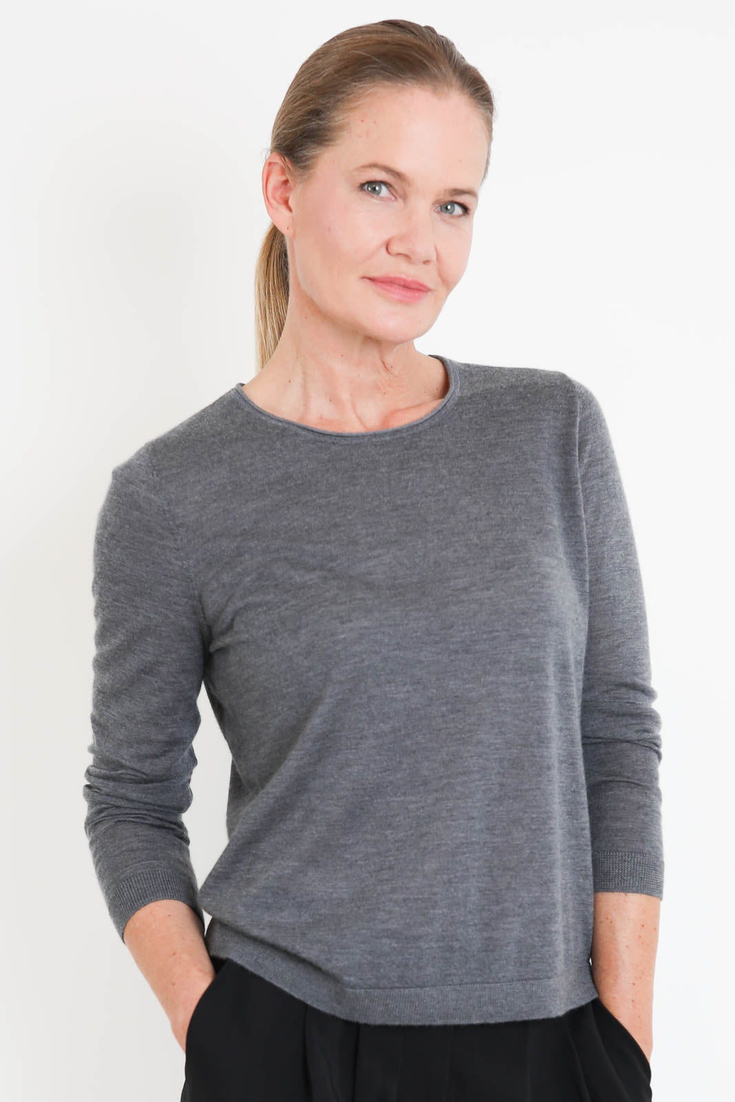 CO, Pullover Rolled in Grau